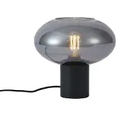 QAZQA Design bordlampe svart med røykglass - Umbrella