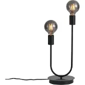 QAZQA Art Deco bordlampe svart 2 lys - Tuning