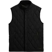 Superdry for man. M5012273A Black quilted waistcoat (L), Casual, Recycled Polister, Sustainable