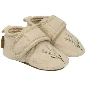 Mikk-Line Ulltøfler brodert Offwhite (6 - 12 mnd)