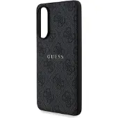 GUESS 4G Ring Classic Logo MagSafe-etui for Samsung Galaxy S25 Edge - Svart
