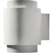 SFORZIN Syme vegglampe, hvit, rund, Ø 11 cm, gips, GX53