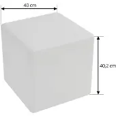 LINDBY Akku-LED-utelampe Cubara, RGB, kube, plast