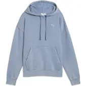 Puma Essentials Elevated Relaxed Wash Hoodie Women, Clothing, Cool Blue, XXL