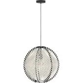 Eglo WAVERTON pendellampe Ø480 E27 sort/tre/hvit