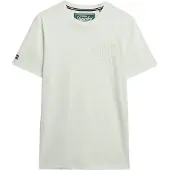 Superdry for man. M1012282A Athletic Emboss Relaxed off-white T-shirt (M), Casual, Cotton, Short sleeve