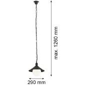 Argon Utendørs pendellampe Enduro, svart, stål, glass, IP44, E27