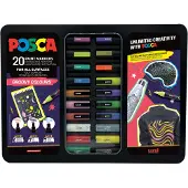 Creativ Company Gift Metal Tin, 20ass. Groovy Colours (6xpc1mc - 7xpc3m - 7xpc5m)