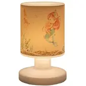 Elobra Oppladbar LED-bordlampe Mara havfrue, fargerik, 21 cm