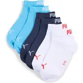 Puma Quarter Socks Youth (3-pack), Shop, Red/Navy, 27-30