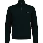 Gant for man. 87213 Green half-zip pullover (S), Casual, Wool, Long sleeve