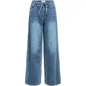 Object Knyting I Midjen Jeans Med Vide Ben
