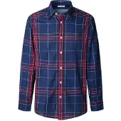 Pepe Jeans for man. PM3090835 Courtney navy shirt (M), Casual, Cotton, Long sleeve