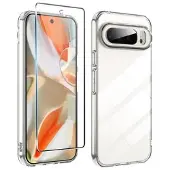 Saii Google Pixel 9 Pro XL 2-i-1 TPU-deksel & Beskyttelsesglass