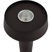 LUCANDE LED-batteridrevet lysestake Lea, vase, mørkebrun, 28 cm