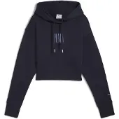 Puma Premium Essentials Relaxed Graphic Hoodie Women, Clothing, New Navy, M
