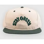 The Dudes Stay Green Unstructured 5 Panel Caps hvit