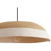 LINDBY hengelampe Caliva, Ø 60 cm, beige/hvit, hampetau