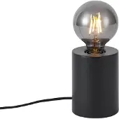 QAZQA Moderne bordlampe svart 13 cm - Cylinder
