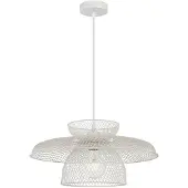 VIOKEF Hengelampe Maronti, hvit, Ø 43 cm, metall