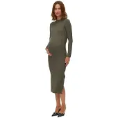 Mamalicious Trinity Maternity Lang Kjole Med Lange Ermer