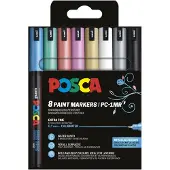 Posca Tusjer - PC-1 m - 8 stk. - Metallic Farger - - OneSize - Tusj