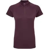 Montane F Dart Zip T-Shirt, t-skjorte, dame, mørkelilla