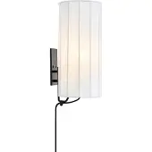 Markslöjd Vegglampe Hikari, høyde 31 cm, hvit/svart, stoff/metall