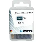 Witte Ph 2 Tin Phillips Kryssformet Skrutrekkerbits 5 Enheter