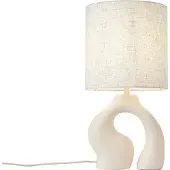 QAZQA Japandi bordlampe beige med linskjerm - Dahlia