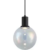QAZQA Design Pendellampe Sort med Regnbueglass 20cm - Mallon