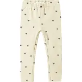 Name it Leggings m. Fleece - Noos - NmfTavina - Summer Sand m. H - - 4 år (104) - Leggings