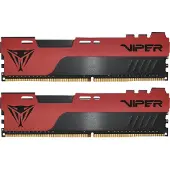 Patriot Viper Elite II - DDR4 - sett - 32 GB: 2 x 16 GB - DIMM 288-pin - 3200 MT/s / PC4-25600 - CL18 - 1.35 V - ikke-bufret - ikke-ECC - svart, rød
