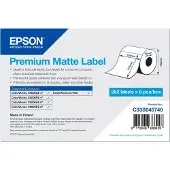 Epson Premium - Matt - permanent akryl-adhesiv - sterkt hvitt - 105 x 210 mm 2256 etikett(er) (8 rull(er) x 282) stanseskårne etiketter - for ColorWorks CW-C6000Ae, CW-C6000Pe, CW-C6500Ae, CW-C6500Pe