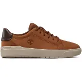Timberland for man. TB0A5S9CF131 Seneca Bay brown leather lace-up low top trainers (47.5), Flat, Laces, Casual, Sustainable