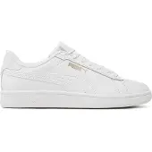 Puma Smash 3.0 Sneakers, Shoes, White/Gold, 36