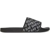 EA7 unisex. 7X000109_AF15125 Flip Flops All Over Logo black (43), Flat, None, Casual, Beachwear