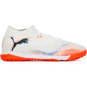 Puma FUTURE 8 MATCH TT Football Boots Unisex, Shoes, White/Black/Glowing Red, 40.5