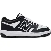 New Balance unisex for kids. GSB480V1 Leather trainers 480 white, black (37.5), Flat, Laces, Casual, Sport, children's fashion