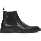 BOSS for man. 50552527 Calev Leather Ankle Boots black (42), Laces, Classic