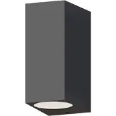 Calex utendørs vegglampe GU10, opp/ned, høyde 15 cm, antrasitt