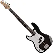 Gear4Music LA Vestrehendt Bassgitar fra Svart