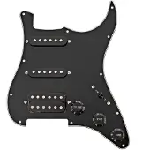 Gear4Music Gitarverk HSS Forhåndsinnstallert Plekterbrett Svart