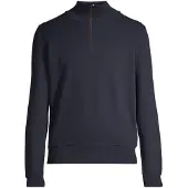 Gant for man. 2068028 Sacker Rib half zip navy sweatshirt (S), Casual, Cotton