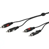 Vivanco Audiokabel, 2xRCA Hann - 2xRCA Hann, 1.5m