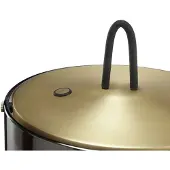 Brilliant LED-bordlampe Lumeo, Ø 21 cm, messingfarget/røykgrå