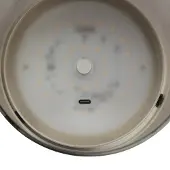 Brilliant LED-bordlampe Lumeo, Ø 13 cm, messingfarget/røykgrå