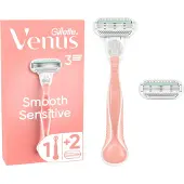 Gillette Smooth Sensitive Pink Handle + 2 refills