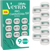 Gillette Venus Venus Pro Comfortglide Sensitive Razor Blades - Green/White - 9 Pieces