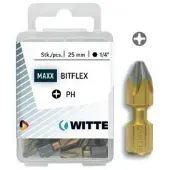Witte Ph 2 Diamond Flex Phillips Kryssformet Skrutrekkerbits 5 Enheter